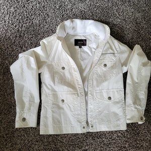 JACOB White Bomber Jacket. Size XS